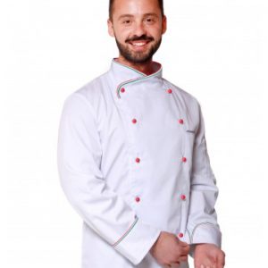 giacca cuoco modello italia bianca