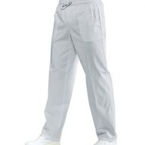 Pantalone con elastico uomo donna Isacco bianco